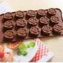 2Pcs 15-Even Rose Flowers Shaped Silicone Chocolate Mold Cookware Baking Tool Kitchenware Fondant Cake Decoration Tool