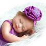 Zero Pam Handmade Newborn Baby Girl Vinyl Soft Silicone Realistic Reborn Doll Real Look … (Purple)