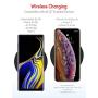 Wireless Charger 5W (2 Pack) by TalkWorks | Qi Certified Wireless Charging Pad Wall Adapter for Apple iPhone XS, iPhone XS Max, iPhone XR, iPhone X, iPhone 8, Samsung Galaxy S9, S8, S7, Note - Black