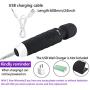 CNHIDEE Massager Personal Handheld Women Cellulite Massage Mini Therapy Tool kneading Neck Back Head Foot Wand Cordless Magic Waterproof Multi Speed 20X Rechargeable Silicone (Black)