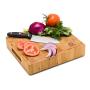 Small End Grain Bamboo Cutting Board | Professional, Antibacterial Butcher Block | Non-Slip Rubber Feet by Top Notch Kitchenware