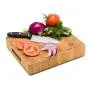 Small End Grain Bamboo Cutting Board | Professional, Antibacterial Butcher Block | Non-Slip Rubber Feet by Top Notch Kitchenware