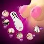 Electric Vacuum Pump Cups Breast Massage Enhancement Enlargement Beauty Women Silicone Nipple Vibrator Sex Toy - Pink