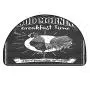 YOLIYANA Kitchen Decor Semi Circle Mat,Chalkboard Kitchenware Menu Art Morning Rooster Retro Style Cafe Home Design Utensils Carpet Indoor Mat,19.6" H x 39.3" L