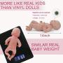 Vollence 14 Inch Realistic Real Baby Doll,PVC Free,Full Body Silicone Baby Dolls,More Like Real Kids,Handmade Lifelike Soft Alive Baby Doll with Clothes - Girl