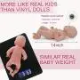 Vollence 14 Inch Realistic Real Baby Doll,PVC Free,Full Body Silicone Baby Dolls,More Like Real Kids,Handmade Lifelike Soft Alive Baby Doll with Clothes - Girl