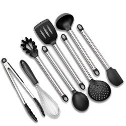 Spatula Soup Spoon Kitchenware Silicone Kitchen Cooking Utensils A Set of Pieces Premium Heat Resistant Tools,8pcs