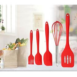 Cooking Spoon Shovel Whisker Brush Kitchen Tool Silicone Kitchenware Set of 5 pcs