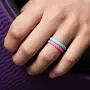 ThunderFit Womens Thin Swivel Rings, 10 Rings / 8 Rings / 4 Rings / 1 Ring - Stackable Silicone Wedding Rings - 2.5mm Wide - 2mm Thick