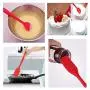 Viivl 3-piece silicone spatula set for basic kitchenware, non-stick cooker, rubber spatula set (2 large and 1 small), high temperature resistant spatula, suitable for red dishwasher-baked tableware