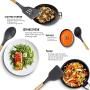 JINPENGRAN Kitchenware Heat-Resistant Silicone Non-Stick Kitchen Tool Spoon Cutlery Cutlery Set