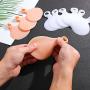 10 Pieces Metatarsal Foot Pads Gel Metatarsal Pads Ball of Foot Cushions Reusable Forefoot Pad Beige White Foot Pain Relief Insoles for Women Men