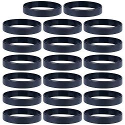 Awpeye 20 PCS Silicone Bracelets Black Rubber Wristbands