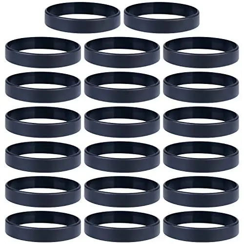 Awpeye 20 PCS Silicone Bracelets Black Rubber Wristbands