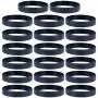 Awpeye 20 PCS Silicone Bracelets Black Rubber Wristbands