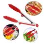 FOOX Set of 2-9,12 Inch Stainless Steel Kitchen Tongs, with Support Function Cooking Tongs Heavy Duty Locking Kitchen Barbecue Tongs Set for Barbecue, Cooking, Grilling