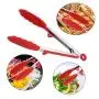 FOOX Set of 2-9,12 Inch Stainless Steel Kitchen Tongs, with Support Function Cooking Tongs Heavy Duty Locking Kitchen Barbecue Tongs Set for Barbecue, Cooking, Grilling