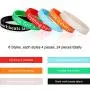 Motivational Bracelets Silicone Wristbands Inspirational Bands with Inspirational Messages for Studying Competing Working, 6 Styles (24 Pieces)
