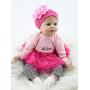 OCSDOLL Reborn Baby Dolls 22" Cute Realistic Soft Silicone Vinyl Dolls Huggable Baby Doll,Toddler Dolls for Girls