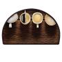 YOLIYANA Modern Semicircle Rug,Coffee Beverage Mug Cup Utensils Image Rustic Design Home Cafe Interior Kitchenware Art for Bed Room