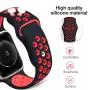 EXCHAR Sport Band Compatible with Apple Watch Band 38mm 42mm 40mm 44mm Breathable Soft Silicone Replacement Wristband Women and Men for iWatch Series 5 4 3 2 1 Nike+ All Various Styles