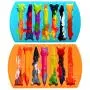 CrayOn 2 Animal Shaped Chunky Silicone Oven Safe Crayon Molds (Makes 14 Animal Crayons Total) by My Fruit Shack