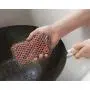 KITCHEN-PRO Cast Iron & Pyrex & Stainless Steel skillet Chainmail scrubber & cleaner With Silicone Insert Premium 316 Stainless Steel with Life Time Warranty