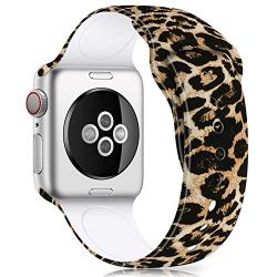 Humenn Compatible with Apple Watch Band 38mm 40mm 42mm 44mm,Soft Silicone Fadeless Pattern Printed Replacement Bands for iWatch Series 1,2,3,4