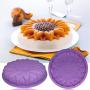 3 Pack Flower Shape Silicone Cake Bread Pie Flan Tart Molds, SENHAI Large Round Sunflower Chrysanthemum Rose Shape Non-Stick Baking Trays for Birthday Party DIY - Yellow,Red,Purple