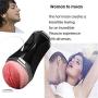 Yikiop Electric Silicone Thrusting Automatic Sucking Male Aír-cr?ft Cup Man Massager Multi-Speed Medical Silicone Waterproof Handheld Vibrating Massaging Toys Warm Cup - Training Sleeve