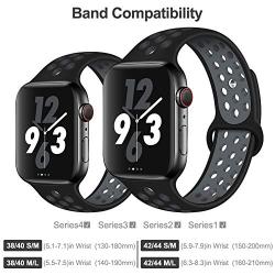 OriBear Compatible for Apple Watch Band 44mm 42mm 40mm 38mm, Breathable Sporty for iWatch Bands Series 5/4/3/2/1, Watch Nike+, Various Styles and Colors for Women and Men