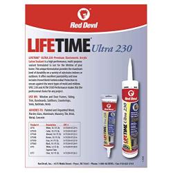 Red Devil 0770 Lifetime Ultra Premium Elastomeric Acrylic Latex Sealant, White, 10.1-Ounce