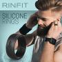 Rinfit Silicone Wedding Ring for Men 1 or 3 Rings Pack. Designed, Safe & Soft Mens Silicon Rubber Bands. Comfortable & Durable Wedding Band Replacement. U.S. Design Patent Pending. Size 7-14