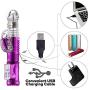 12 Speed Bunny Toy Super Strong Dual Motors Electric Waterproof Silicone Wand Massager