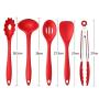 10pc Red Silicone Baking Nonstick Kitchenware Cookware Cooking Tool Gadget Set Kitchen Gadgets Accessories Tools Sets Supplies