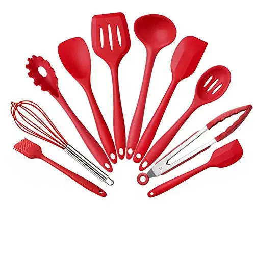 SKYyao Kitchen utensil set Silicone Kitchenware 10 piece set of cooking tools spatula shovel set silicone