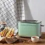 QIN.J.FANG-Kitchen Mini Toaster,Automatic 2 slice Home Breakfast Toaster with Dust Cover,Green