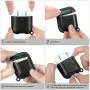 Upgrade Airpods Case Protective Cover Compatible with Airpods Wireless Charging Case 2 and 1 Cute Full Protection Skin Cover Case,Front LED Visible (Black-Carbon Fiber)