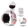Koreda Compatible Samsung Galaxy Watch Active Bands/Galaxy Watch 42mm/Gear Sport Bands Sets, 20mm Soft Floral Print Sport Watch Strap Replacement Compatible Galaxy Watch Active 40mm R500 (3 Pack#1)