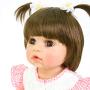 PURSUEBABY Doll Washable Full Body Reborn Toddler Girl Doll Opened Mouth Abby, 22 Inch Adorable Real Life Baby Dolls with Plugin Pacifier Toy Gift Set (Pink Clothes)