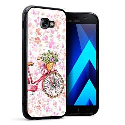 Samsung Galaxy A3 2017 Case,Flexible Soft TPU Cover Shell,Slim Silicone Black Rubber Non-Slip Durable Design Protective Phone Case for Samsung Galaxy A3 2017 -Bicycle