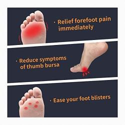 Ball of Foot Pads - Metatarsal Cushions - Soft Gel Silicone Forefoot Pads for Pain Relief 2 Pairs Skin and White