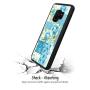 Samsung Galaxy S9 Case, Blue Flower Shock-Absorption TPU Rubber Bumper Samsung Galaxy S9 Case, Ultra Thin Slim Protective Cover for Samsung Galaxy S9-Black