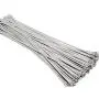 SunplusTrade 100pcs 11.8 Inches Stainless Steel Exhaust Wrap Multi-Purpose Locking Cable Metal Zip Ties