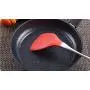 JunbosiKitchenware Red Stainless Steel Silicone Kitchenware High Temperature Non-Stick Cookware Spatula Soup Cooking Spoon Shovel Set