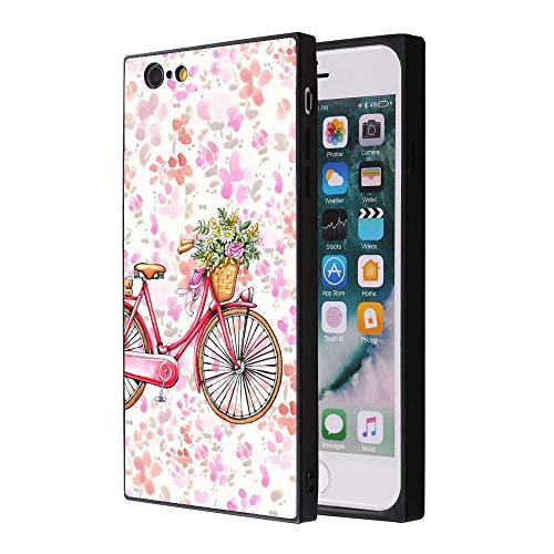 iPhone 6s 6 Case,Flexible Soft TPU Cover Shell,Slim Silicone Black Rubber Non-Slip Durable Design Protective Phone Case for iPhone 6s 6 -Bicycle