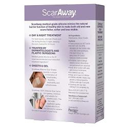 ScarAway Scar Treatment Kit, A Complete Scar Treatment Kit That Works Day and Night, 2 Silicone Scar Sheets and 100% Silicone Scar Gel, 0.35 oz, Combo