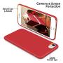 SURPHY Silicone Case Compatible for iPhone 8 iPhone 7 Case, Soft Liquid Silicone Slim Rubber Protective Phone Case Cover (with Microfiber Lining) for iPhone 7 iPhone 8 4.7", Red