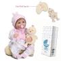 iCradle Lovely 17" 42cm Reborn Baby Doll Soft Silicone Realistic Lifelike Reborn Baby Girl that Look Real Looking New Born Dolls Toddler Xmas Gift Free Magnet Pacifier