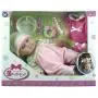 Berenguer Boutique 15" Soft Body Baby Doll - Pink 10 Piece Gift Set with Open/Close Eyes- Perfect for Children 2+